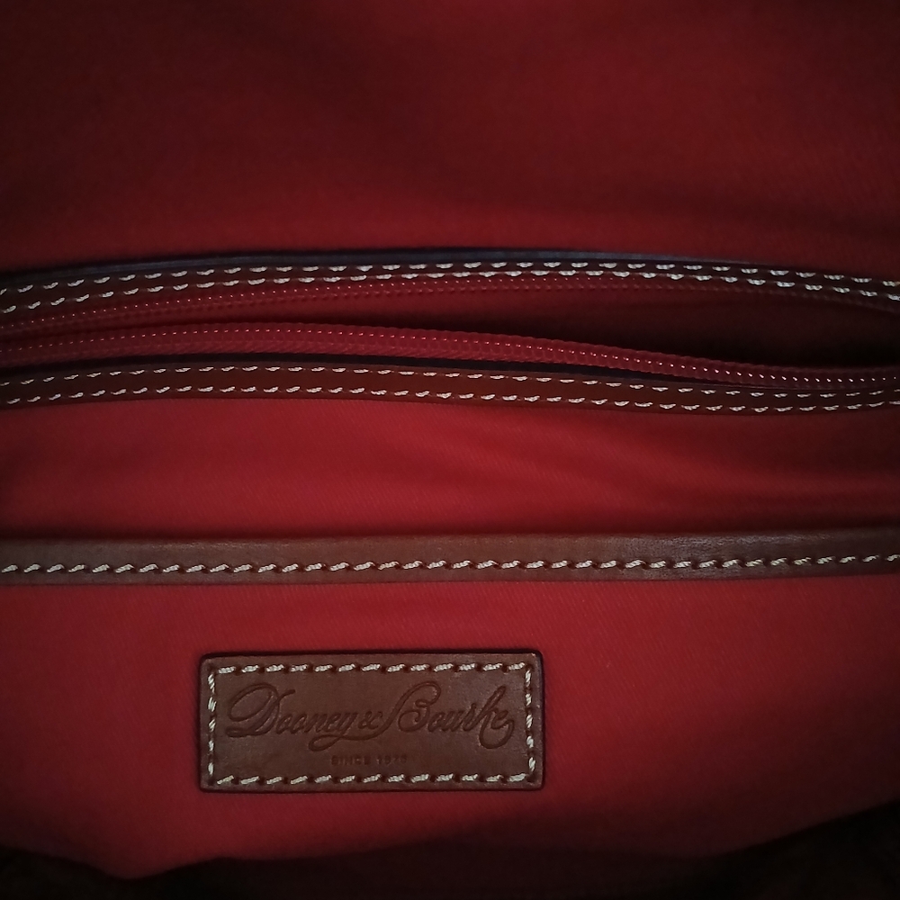 New Dooney and Bourke large east/west satchel. Red pebble leather. - Picture 4 of 10